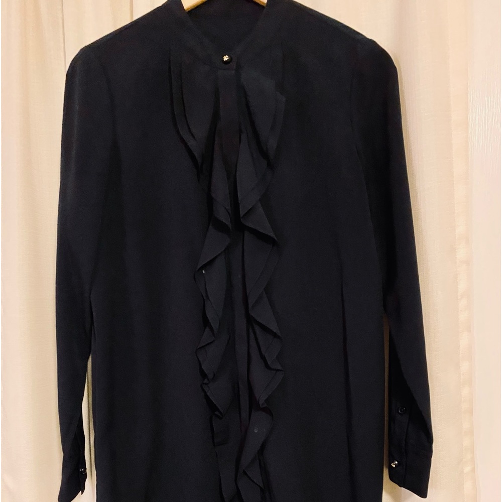 Beautiful Tory Burch Navy Ruffle Dress Size 8